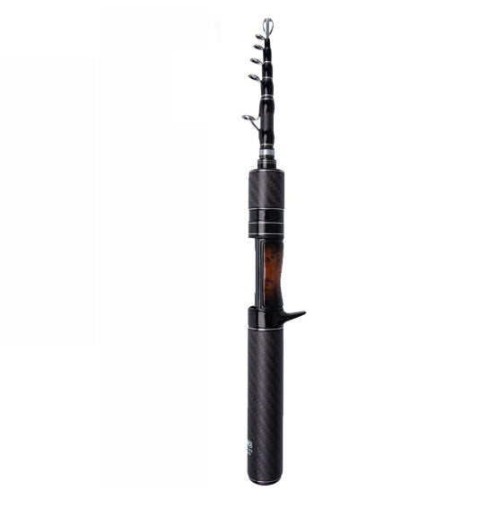 35CM Telescopic Lure Rod UL Ultra-short Mini Portable Carbon Fiber Sliding Float Fishing Rod