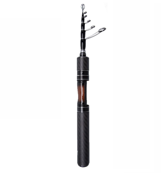 35CM Telescopic Lure Rod UL Ultra-short Mini Portable Carbon Fiber Sliding Float Fishing Rod